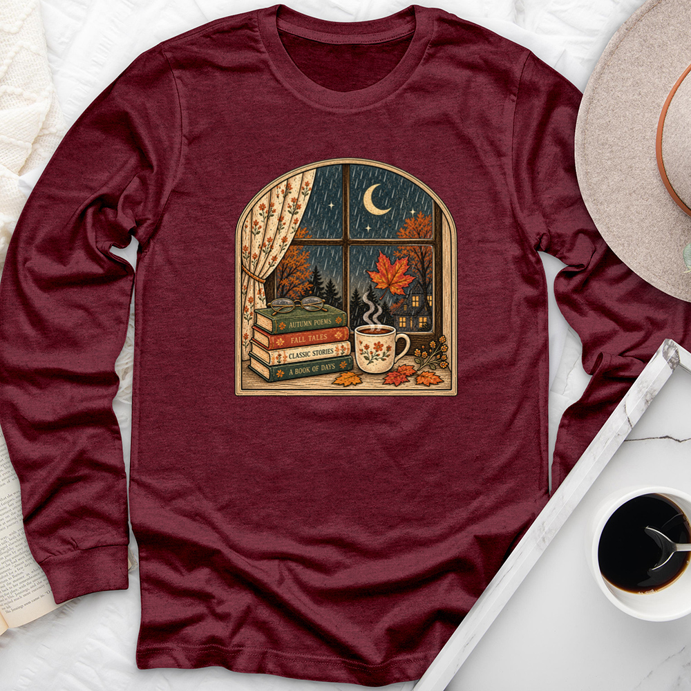 window into fall unisex long sleeve tee