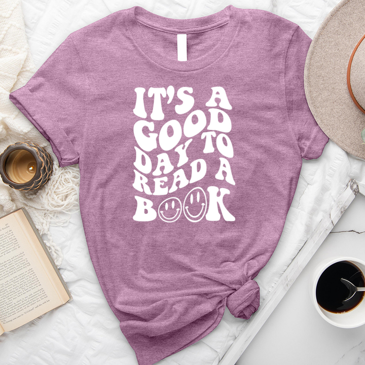 good day to read a book unisex tee