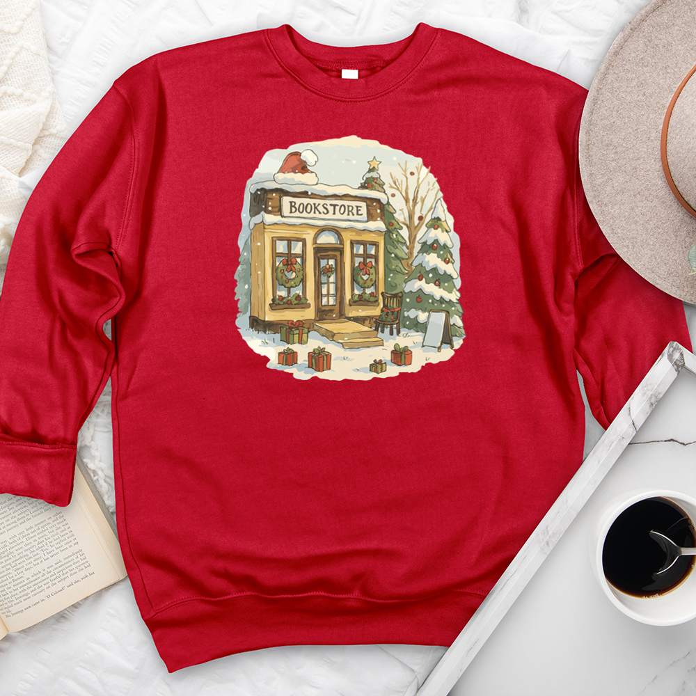 christmas bookstore premium crewneck sweatshirt