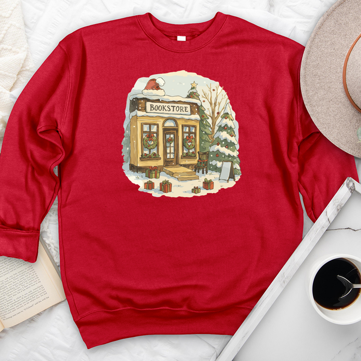 christmas bookstore premium crewneck sweatshirt
