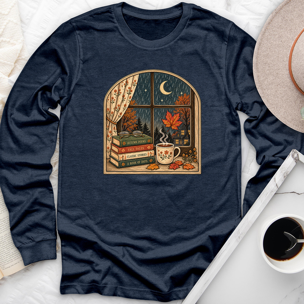 window into fall unisex long sleeve tee