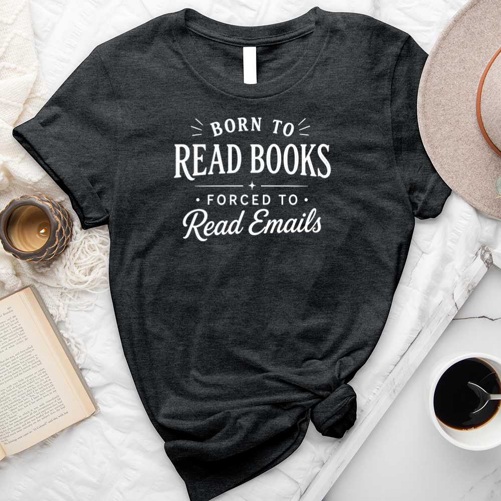 read books not emails unisex tee
