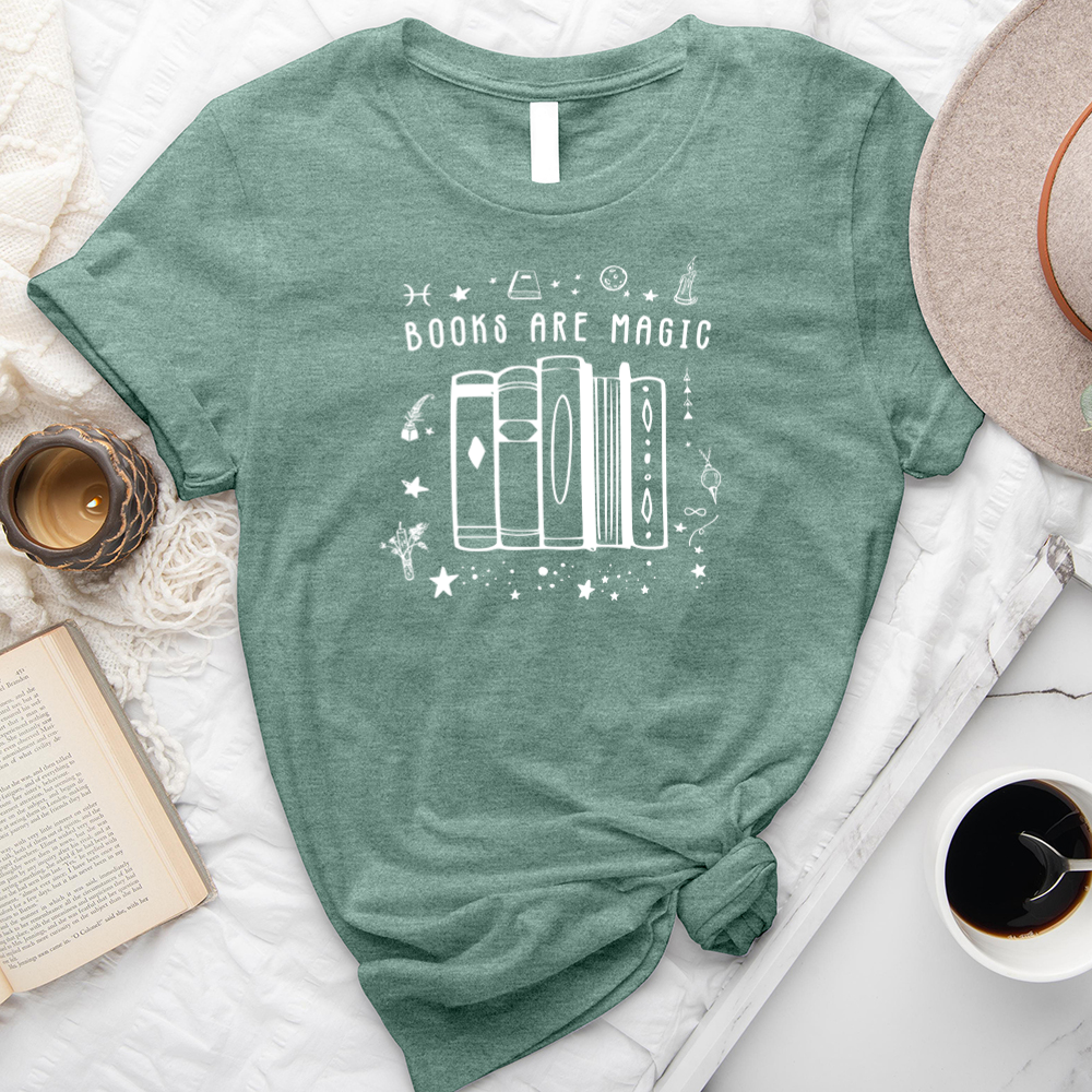 books are magic full unisex tee