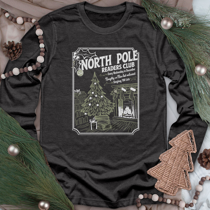 north pole readers club long sleeve unisex tee
