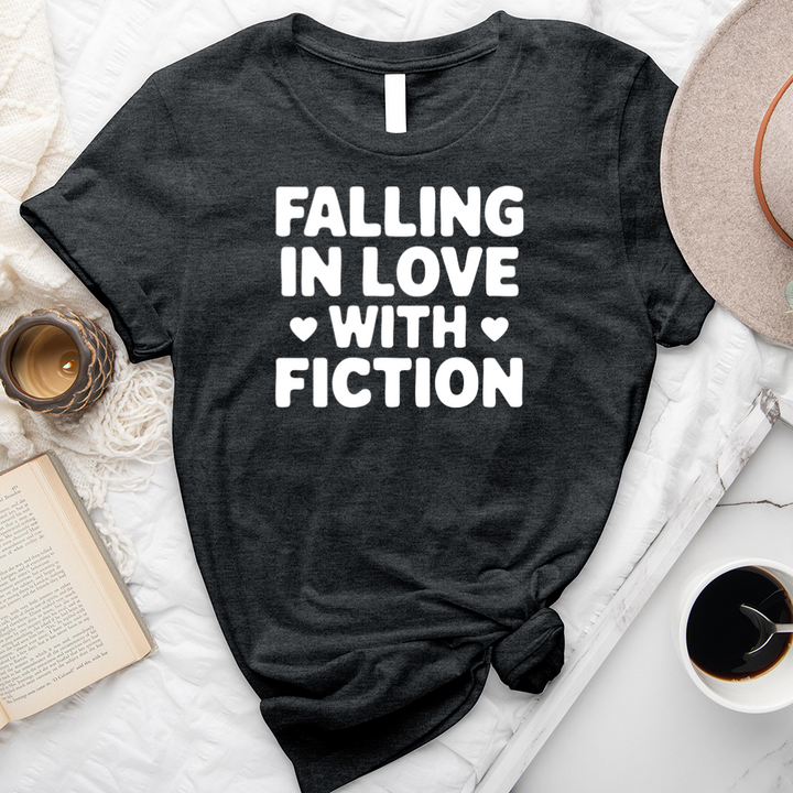 falling in love with fiction unisex tee