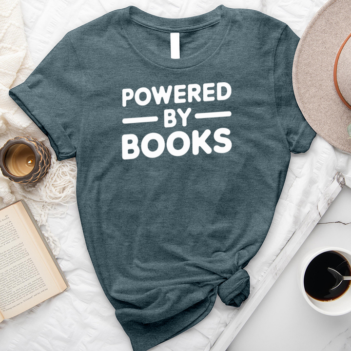 powered by books unisex tee