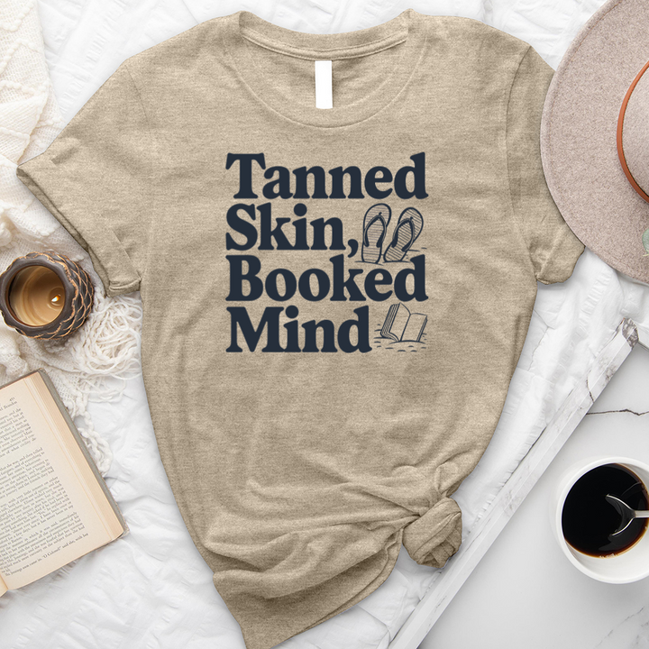 tanned skin booked mind unisex tee