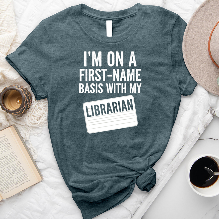 first name librarian unisex tee