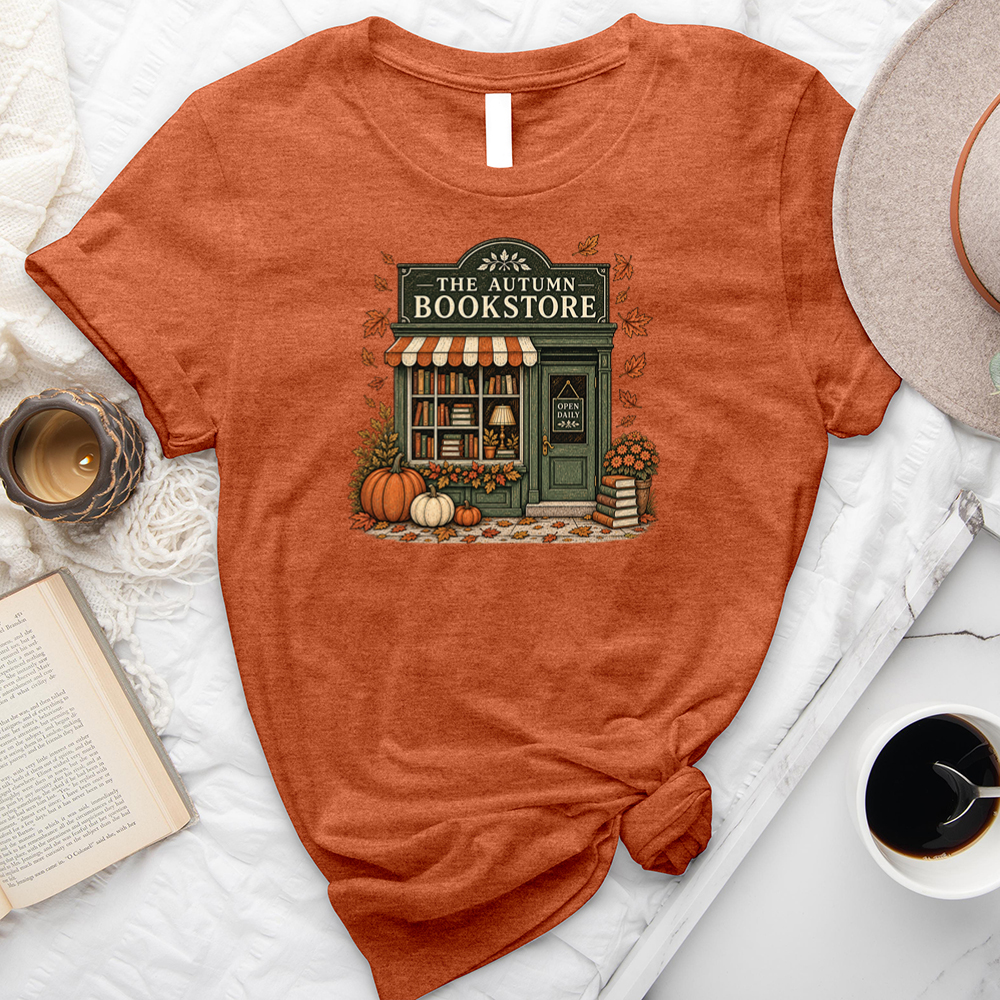 the autumn bookstore unisex tee
