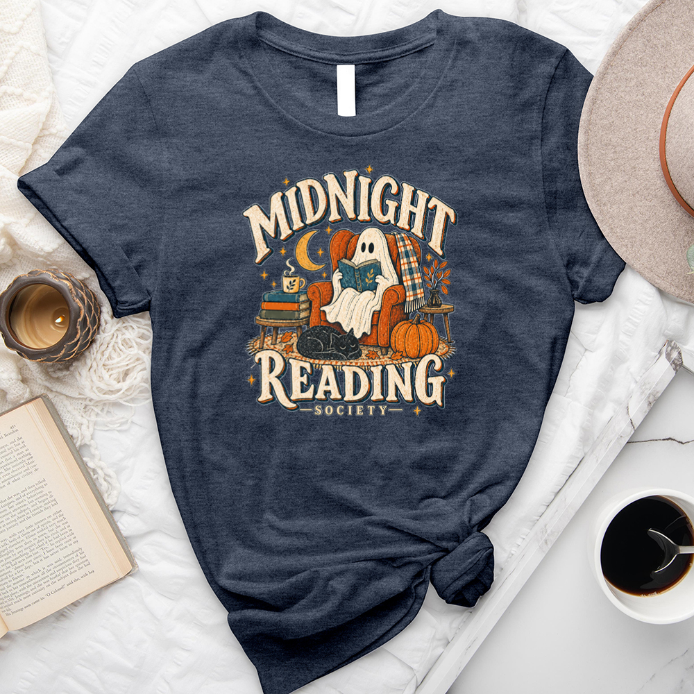midnight reading society unisex tee