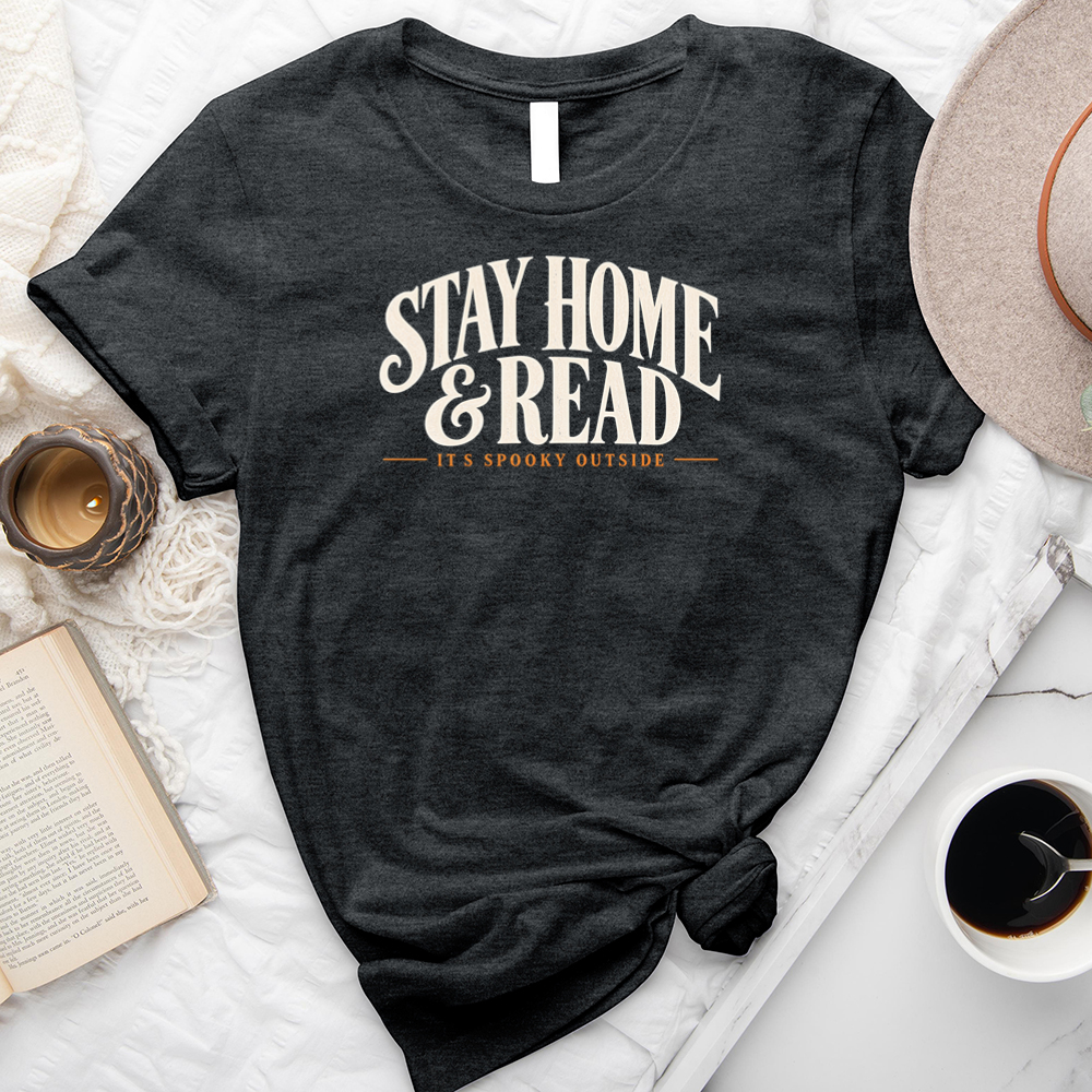 stay home and read unisex tee