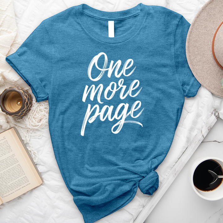 one more page text unisex tee
