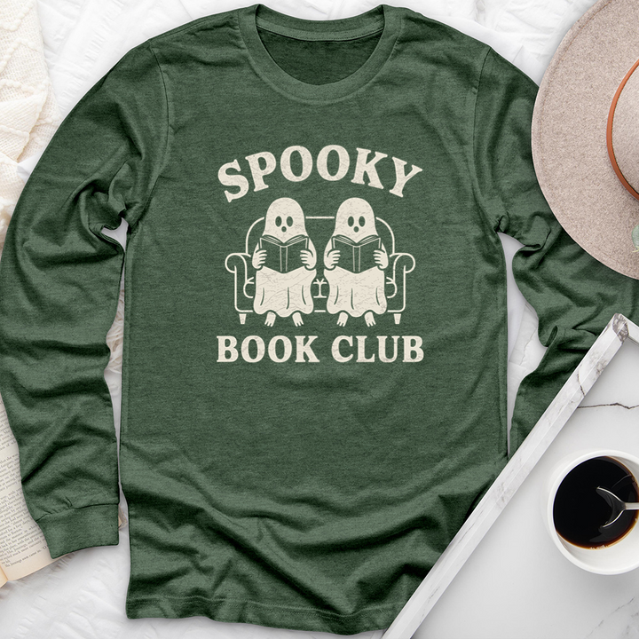 spooky book club light long sleeve unisex tee