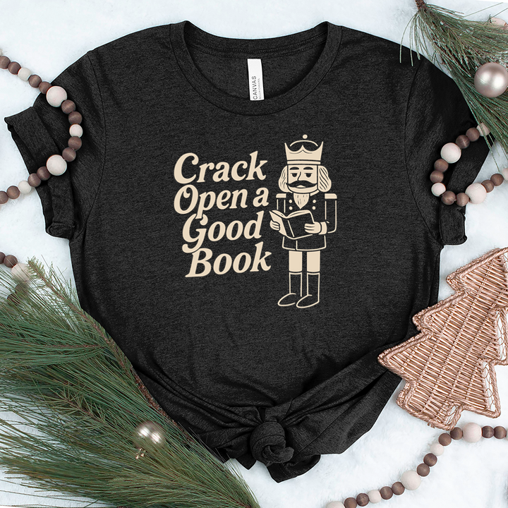 crack open a good book unisex tee