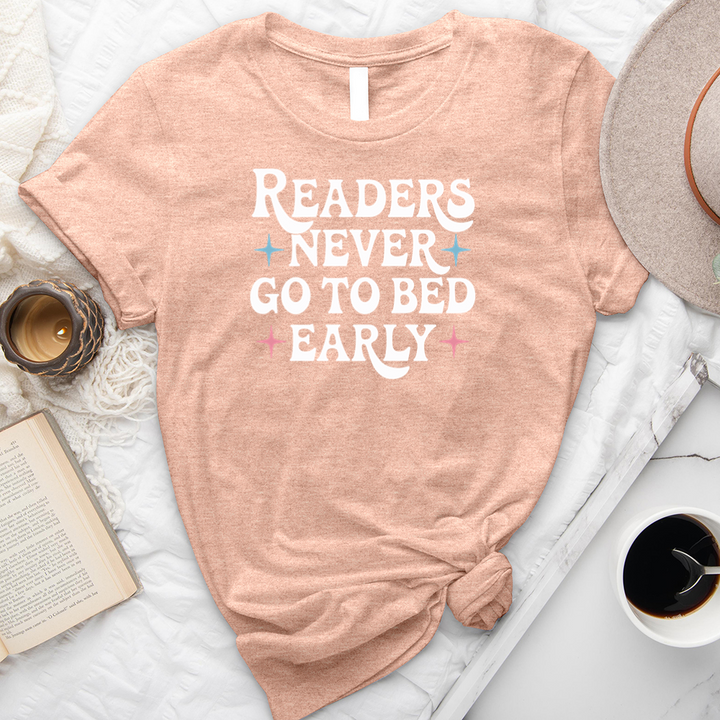 readers never go to bed early unisex tee