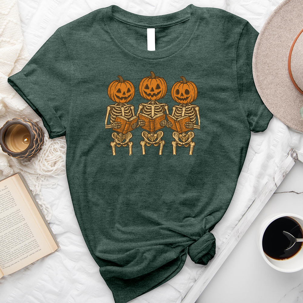 reading pumpkins unisex tee