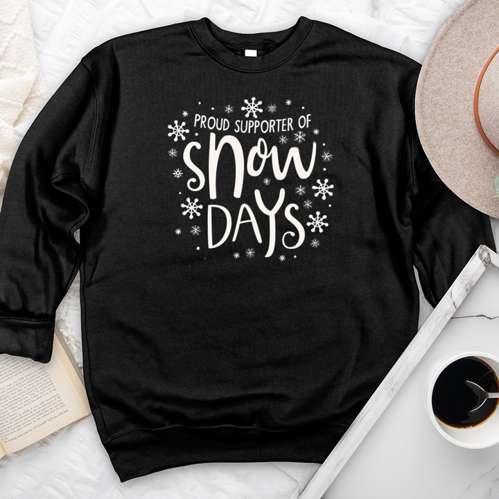 snow days premium crewneck sweatshirt