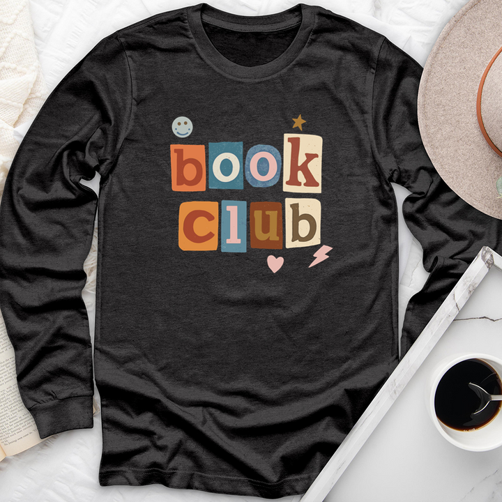 book club collage long sleeve unisex tee