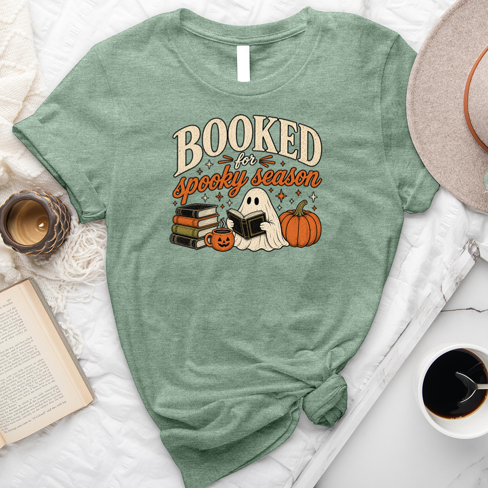 booked for spooky season unisex tee