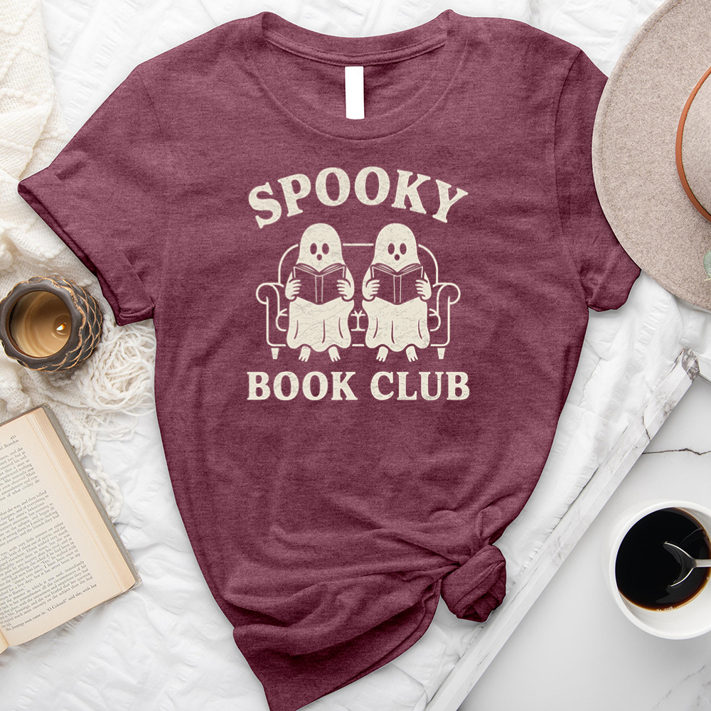 spooky book club light unisex tee