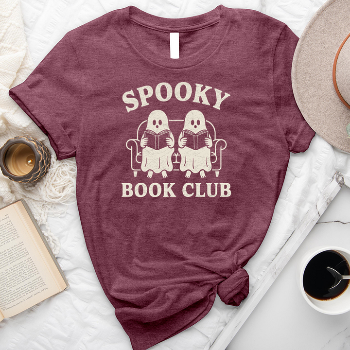 spooky book club light unisex tee