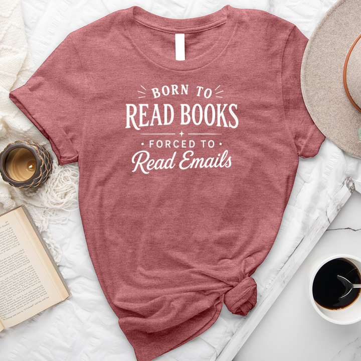 read books not emails unisex tee