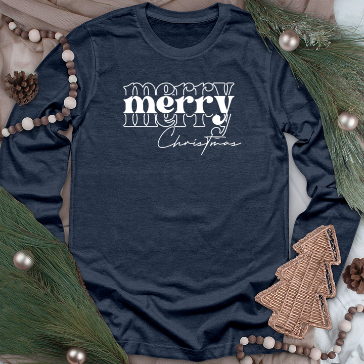 merry merry christmas long sleeve unisex tee