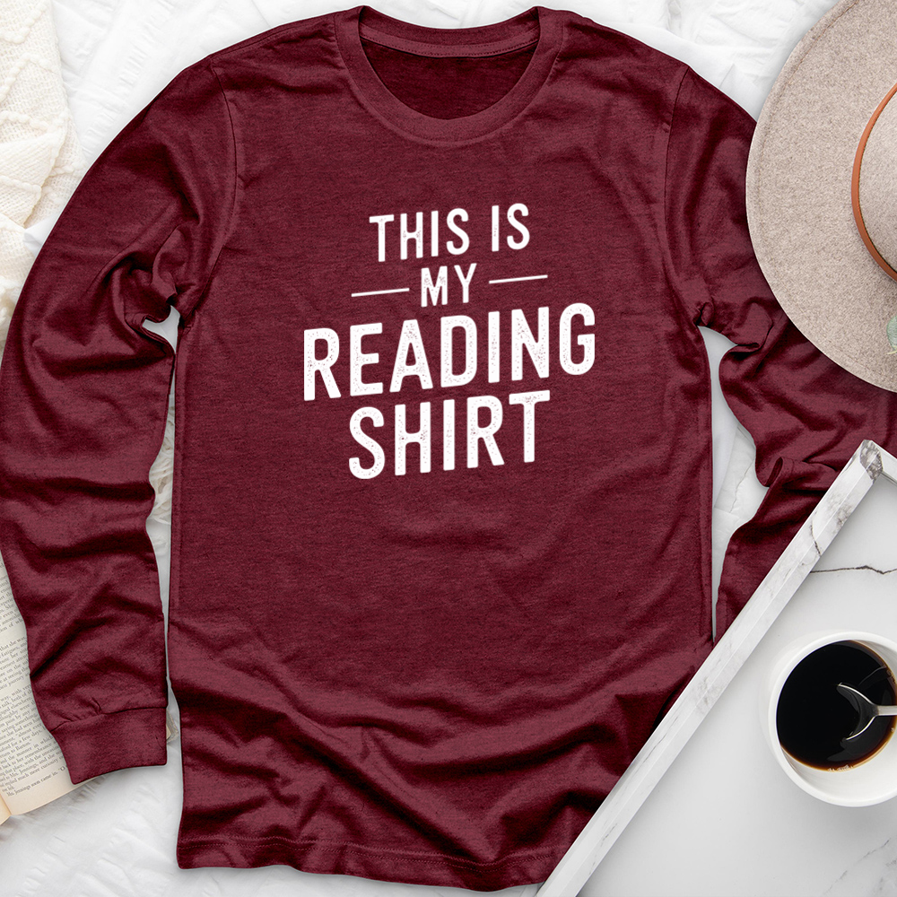 this is my reading shirt long sleeve unisex tee