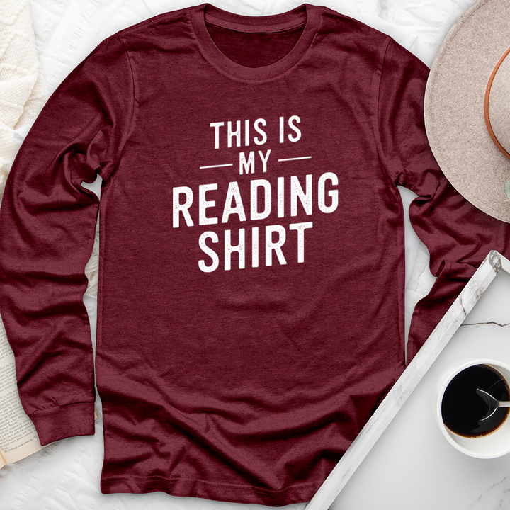 this is my reading shirt long sleeve unisex tee