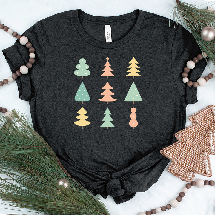 groovy christmas trees unisex tee