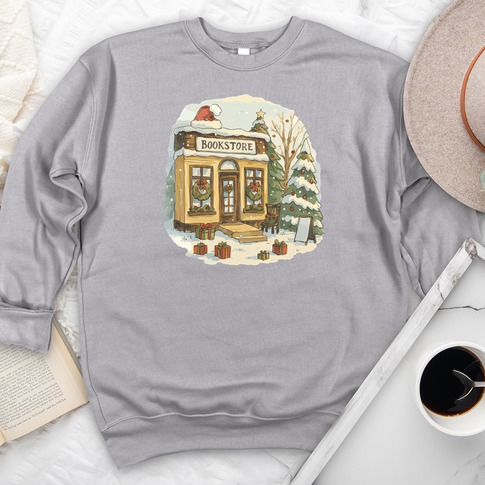 christmas bookstore premium crewneck sweatshirt