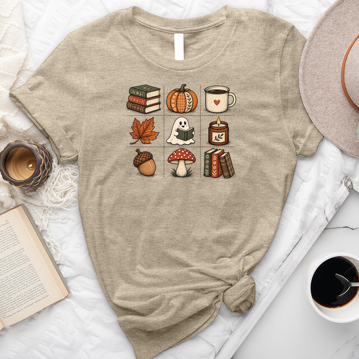 grid of fall unisex tee