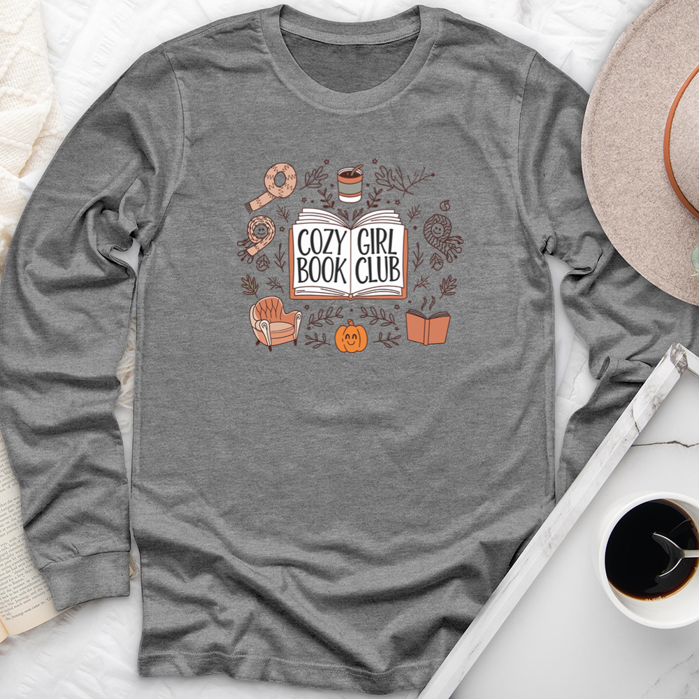 cozy girl book club long sleeve unisex tee