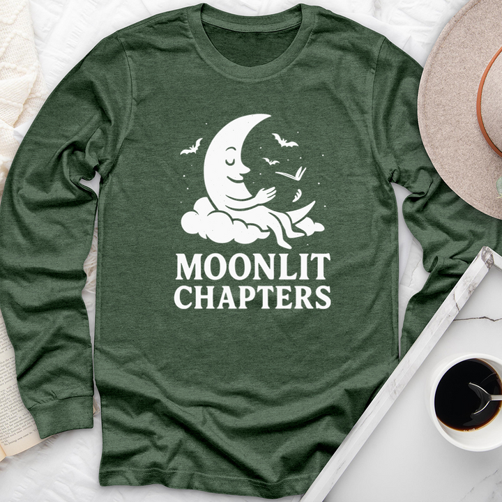 moonlit chapters long sleeve unisex tee