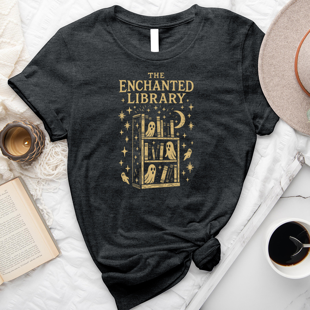 the enchanted library unisex tee