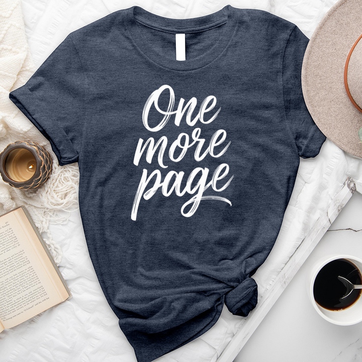 one more page text unisex tee