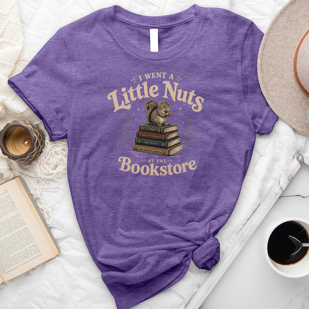 nuts at the bookstore unisex tee