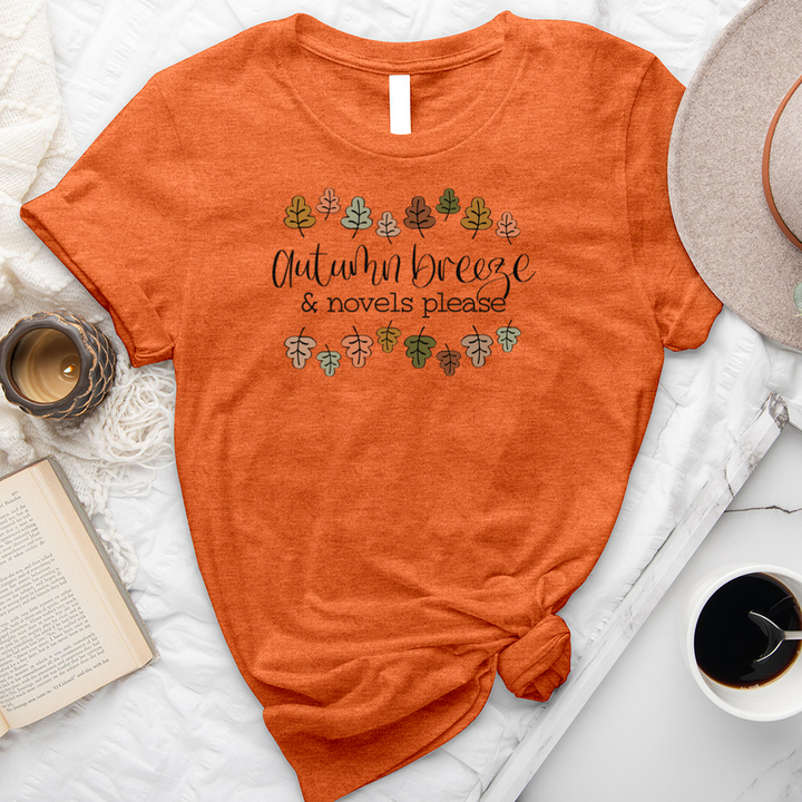 autumn breeze and novels please unisex tee