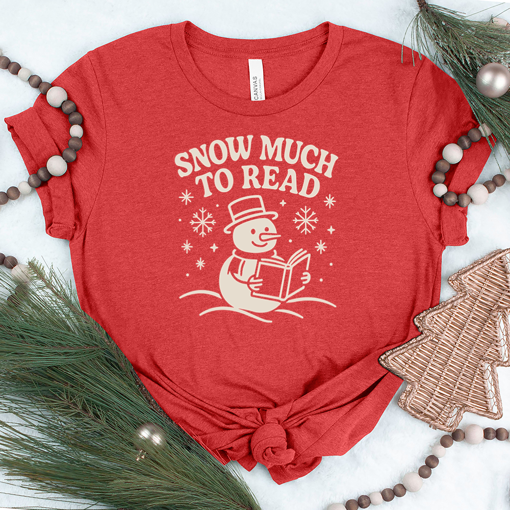 snow much to read unisex tee