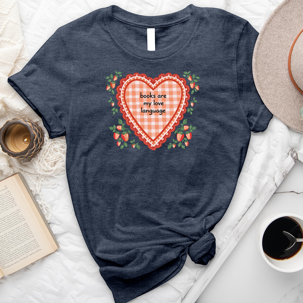 books love language strawberries unisex tee