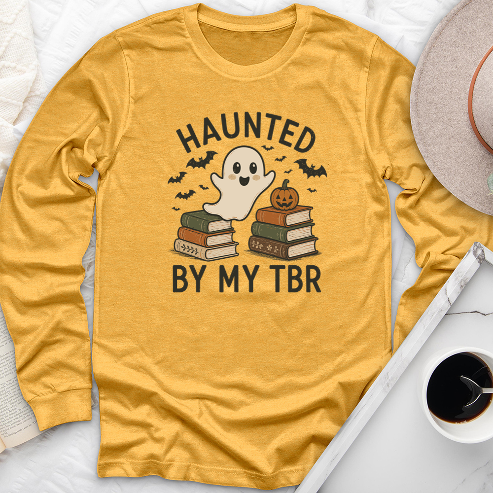 haunted tbr long sleeve unisex tee