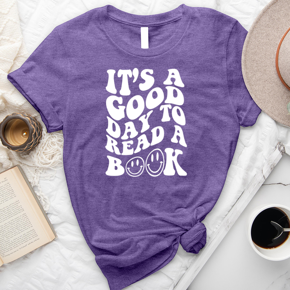 good day to read a book unisex tee