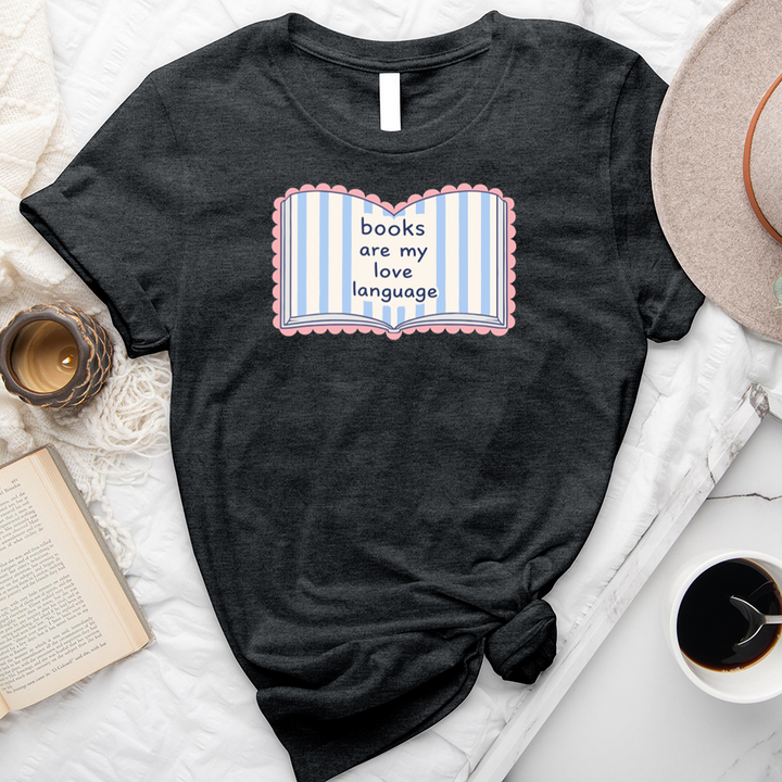 retro books are my love language unisex tee