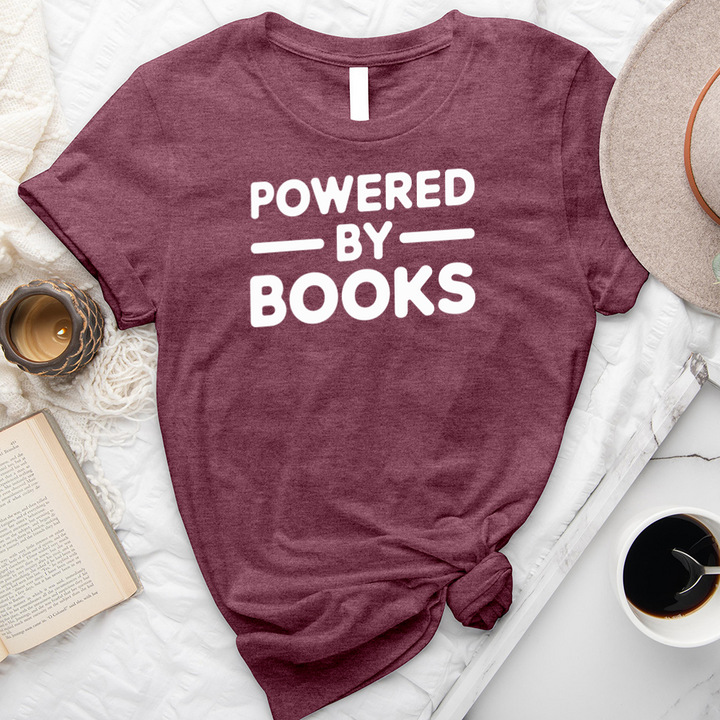 powered by books unisex tee