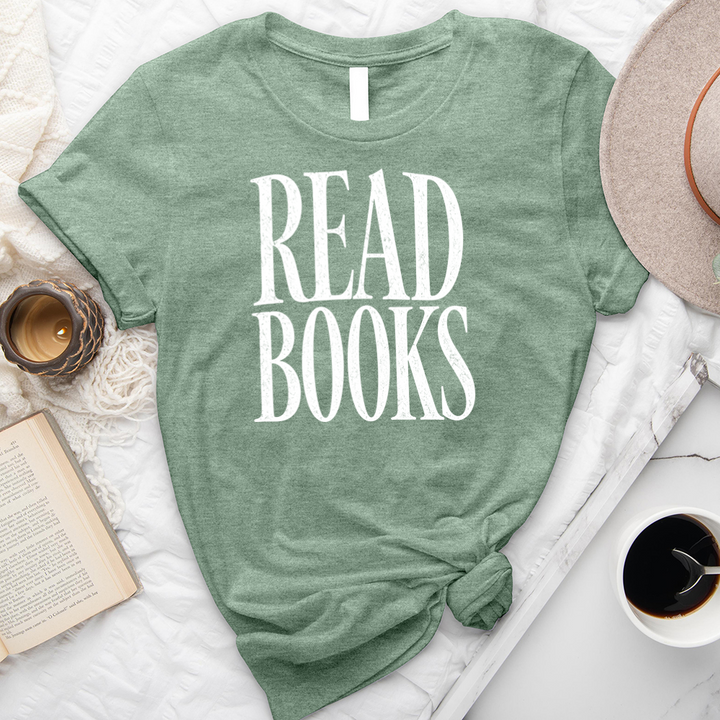 white read books unisex tee