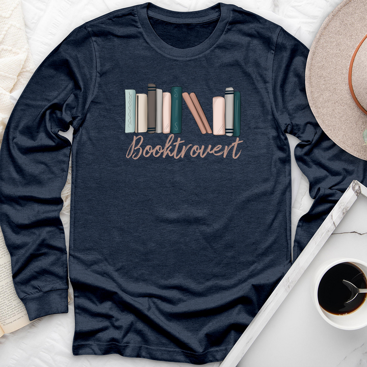 booktrovert color long sleeve unisex tee