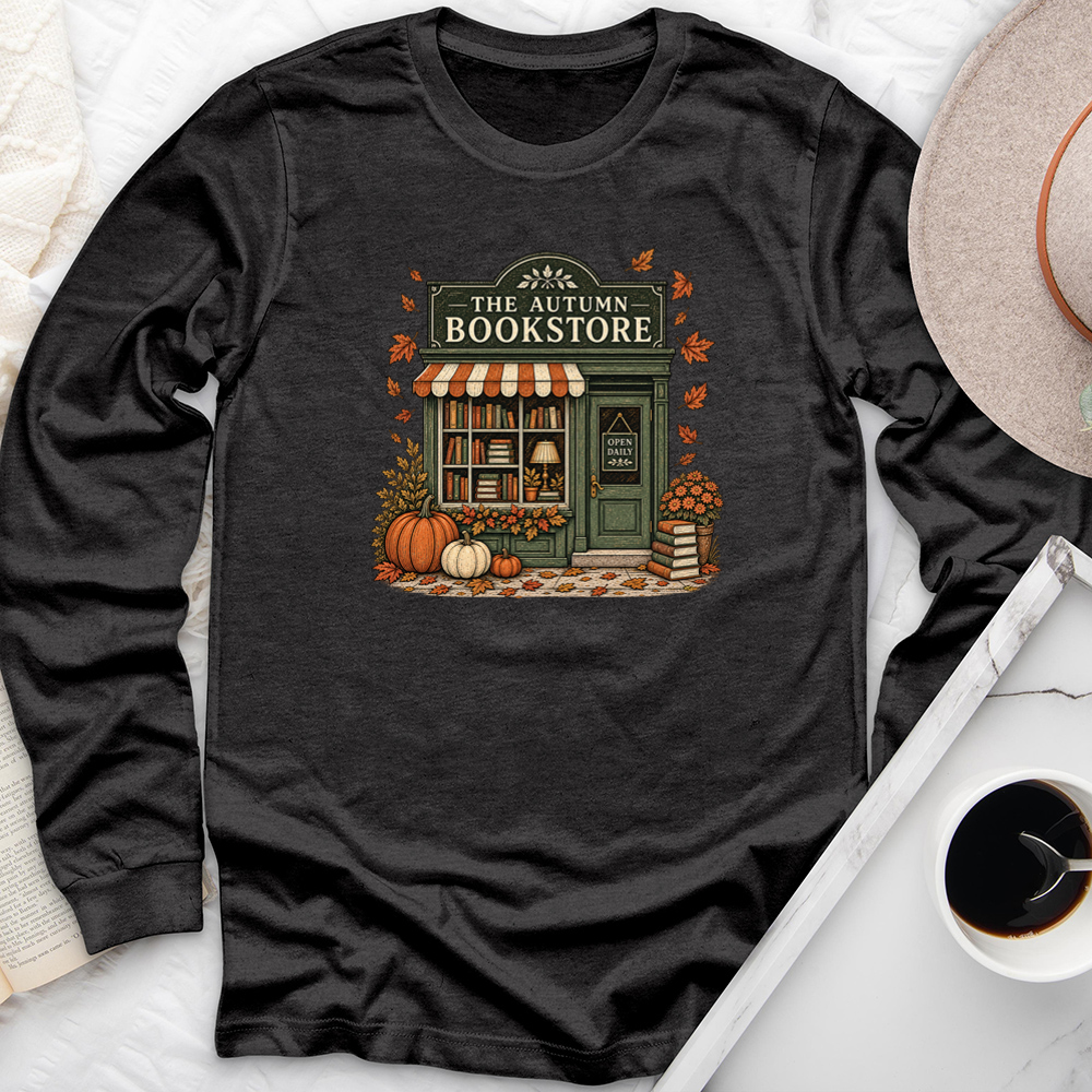 the autumn bookstore long sleeve unisex tee
