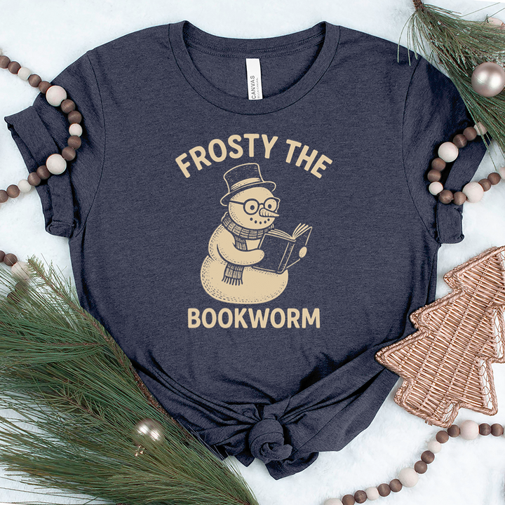 frosty the bookworm unisex tee