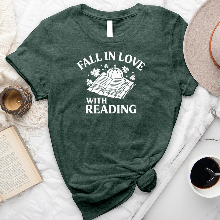 fall in love with reading light unisex tee