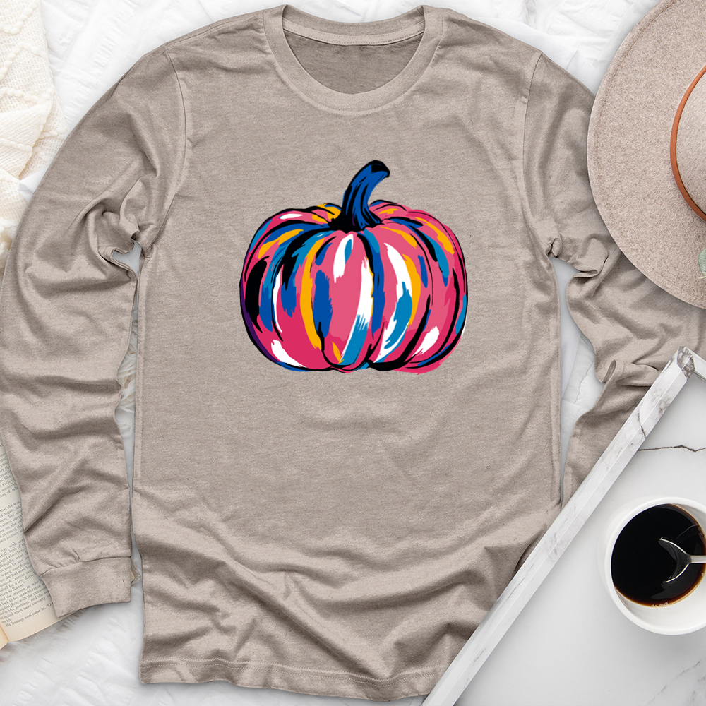 watercolor pumpkin long sleeve unisex tee